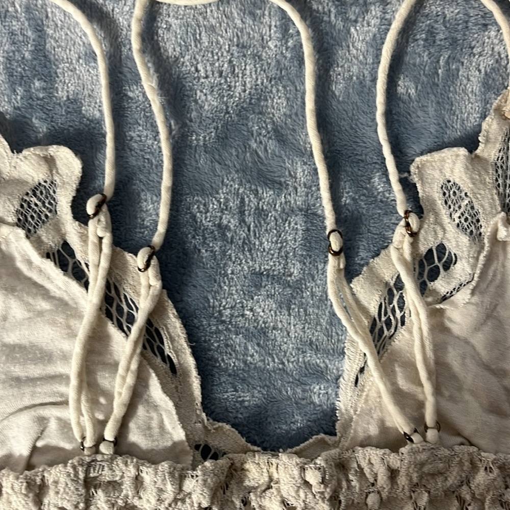 Free People Adella Cream Lace Strappy Bralette - Picture 5 of 6